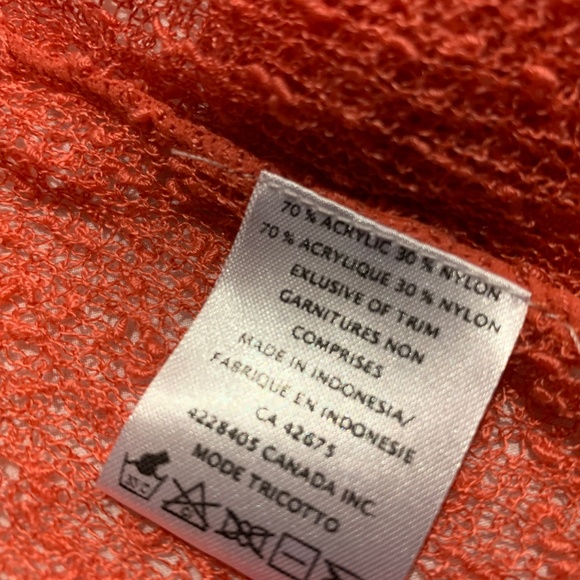 TRICOTTO CORAL OPEN FRONT CARDIGAN SWEATER ONE SZ - Picture 3 of 3